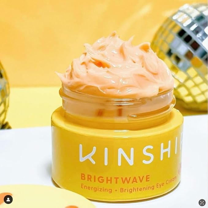 Kinship Brightwave Vitamin C Face + Eye Duo | 10% Vitamin C Serum (1 Fl Oz) | Brightening Eye Cream (0.5 Oz) | Fade Dark Spots | Reduce Fine Lines, Wrinkles, Dark Circles + Puffiness | All Skin Types-GlimoraGlow