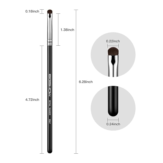 EIGSHOW Concealer Brush, Detail Shader Makeup Brush for Blending Eyeshadow, Concealing Small Blemishes and Imperfections - Precision Application (E867)-GlimoraGlow
