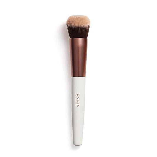 EVER Foundation Brush, Professional Face Makeup Brushes for Liquid and Powder Foundation, Contoured Foundation Brush, Vegan and Cruelty-Free-GlimoraGlow