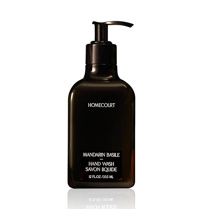 Homecourt Hand Wash, Gently Cleanses & Hydrates, Removes Dirt & Debris Without Irritating Skin, Clean Formula, Mandarin Basile, 12 fl oz-GlimoraGlow