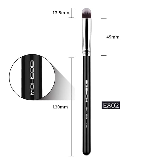 Crease Eyeshadow Brush, EIGSHOW Precision Eye Shadow Blending Brushes for Base Application Smudging Defining, Soft, Dense Bristles (E802)-GlimoraGlow