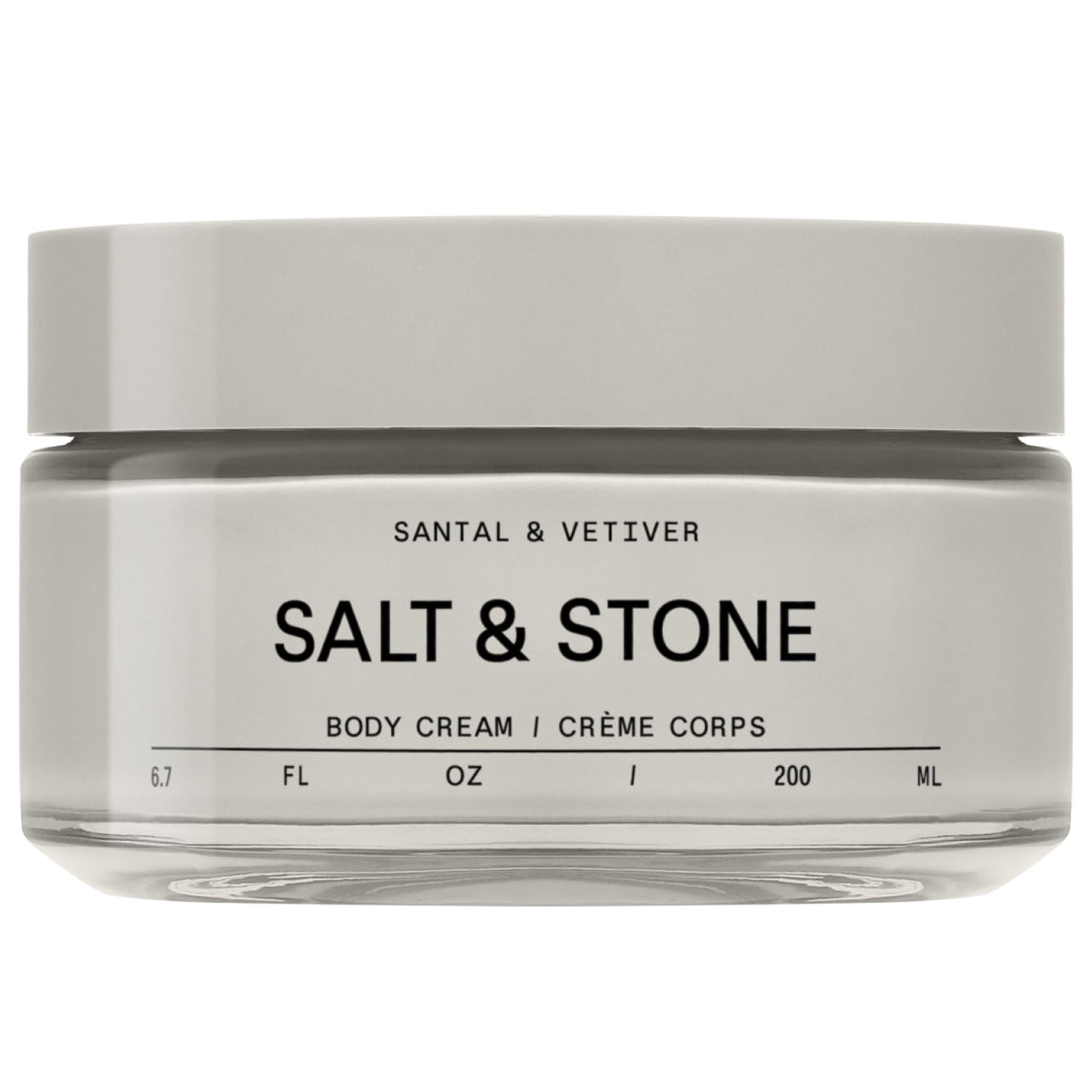 Salt & Stone Body Cream – Santal & Vetiver | Hydrating Formula with Seaweed Extracts, Spirulina & Squalane | Deep Hydration, Skin Barrier Support & Healthy Glow | for all Skin Types (6.7 fl oz)-GlimoraGlow