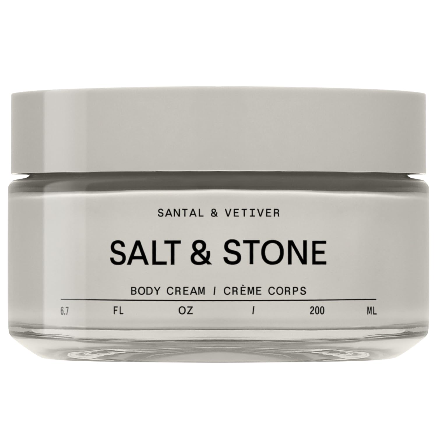 Salt & Stone Body Cream – Santal & Vetiver | Hydrating Formula with Seaweed Extracts, Spirulina & Squalane | Deep Hydration, Skin Barrier Support & Healthy Glow | for all Skin Types (6.7 fl oz)-GlimoraGlow