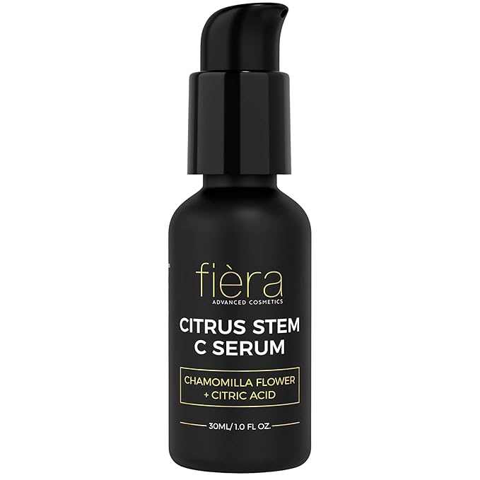 Fièra Vitamin C Serum with Hyaluronic Acid & Citrus Stem Cells - Anti-Aging Brightening, Firming, Hydrating Serum for Mature Skin, Reduces Dark Spots, Fine Lines & Boosts Radiance - 1 FL. OZ. / 30 ML-GlimoraGlow