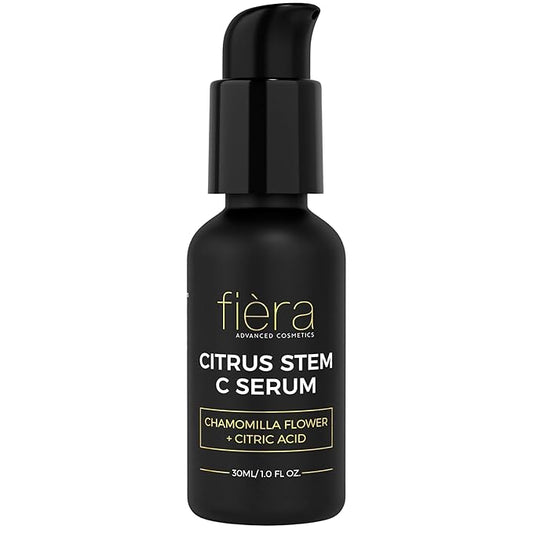 Fièra Vitamin C Serum with Hyaluronic Acid & Citrus Stem Cells - Anti-Aging Brightening, Firming, Hydrating Serum for Mature Skin, Reduces Dark Spots, Fine Lines & Boosts Radiance - 1 FL. OZ. / 30 ML-GlimoraGlow