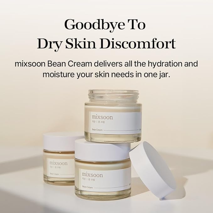 mixsoon Bean Cream - Intensive Moisture Face Cream For Smooth, Nourished Skin, Pore & Sebum Care - Korean Skincare For Glass Skin - Non-stick (1.69 fl.oz / 50ml)-GlimoraGlow