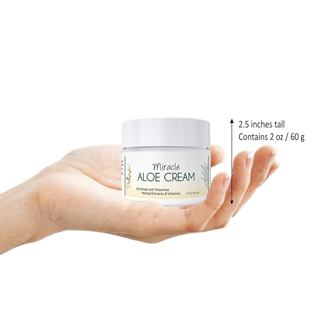 Deluvia Miracle Aloe Cream | Face & Body Moisturizer with Vitamin E & Organic Aloe Vera (2 Ounce (Pack of 1), Unscented)-GlimoraGlow