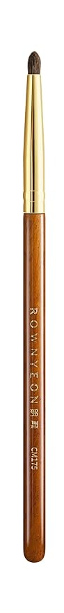 Desert Oak Series Tapered Spotlight Brush - Precision Pony Hair Brush for Inner Corner & Under-Eye Highlighting, Bubinga Handle & Gold Ferrule (CM 175)-GlimoraGlow