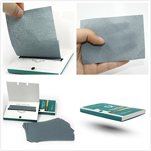 Natural Face Oil Blotting Paper - Bamboo Charcoal 100 Counts, Easy Dispensing Oil Absorbing Sheets, Premium Handy Facial Blotting Papers - Face Skin Care or Beauty Make Up Must Have-GlimoraGlow