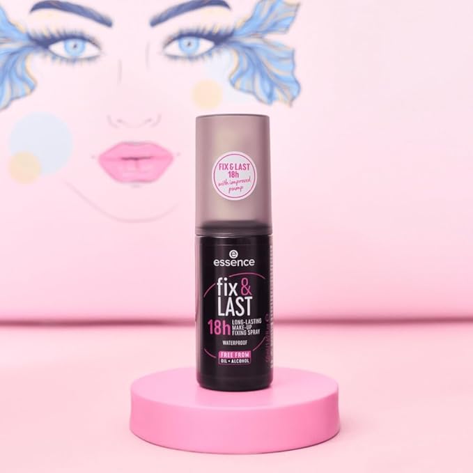 essence | Fix & Last 18H Long-Lasting Makeup Fixing Spray | All-Day Hold & Smudge Proof | Vegan & Cruelty Free-GlimoraGlow