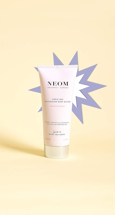 Neom- Great Day Magnesium Body Butter, 200ml | Mandarin & Wild Mint | Cream Moisturiser With Essential Oils | Nourish & Soften | Fresh & Zesty-GlimoraGlow
