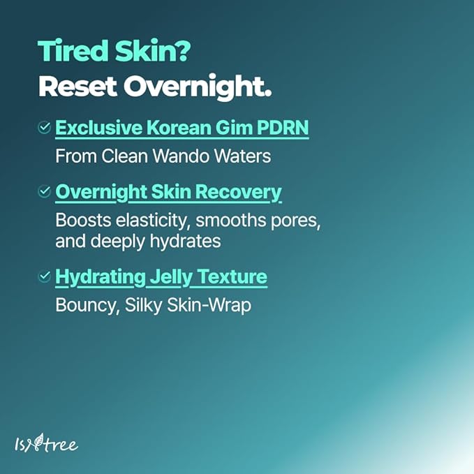 IsNtree Gim PDRN Deep Sleep Mask 80ml, 2.7 fl oz | Korean SEAWEED Skincare Sleeping Mask gel | Night Cream | Facial Mask | Overnight Gel mask for Hydration & Skin Bounce-GlimoraGlow