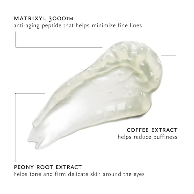 ARCONA Peptide Eye Serum - Coffee Extract Reduces Puffiness, Aloe + Lavender Soothe, Peptides Reduce Fine Lines + Wrinkles .3 oz. Made In The USA-GlimoraGlow