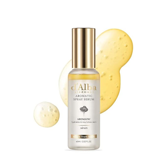 d'alba Piedmont Italian White Truffle First Aromatic Spray Serum, Fragrant VEGAN Glowy Antioxidant Face Mist, Deep Hydration Skin Firmness, Korean Skin Care (2.02 fl.oz)-GlimoraGlow