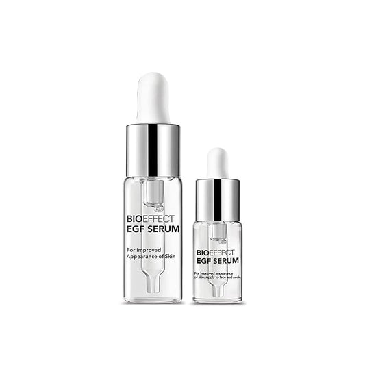 BIOEFFECT EGF Serum Treatment Duo with Hyaluronic Acid, Enhance Skin with Moisturizing, Firming, Wrinkle-Fighting Treatment for Face And Neck, Day And Night, Best Derma Roller Facial Serum-GlimoraGlow