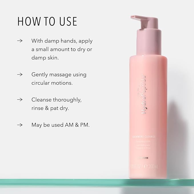 HydroPeptide Cashmere Cleanse, Facial Rose Milk, Clean & Balance Skin's Natural Oils, 6.76 Ounce-GlimoraGlow
