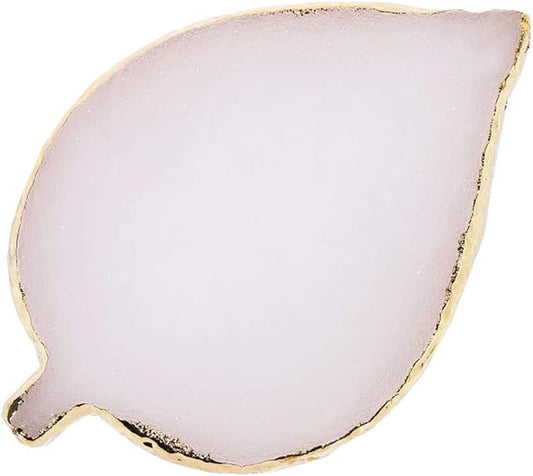1 Pcs Leaf Resin Nail Art Palette Painting Makeup Palette Tray Cosmetic Nail Gel Polish Colors Mixing Pallet White-GlimoraGlow