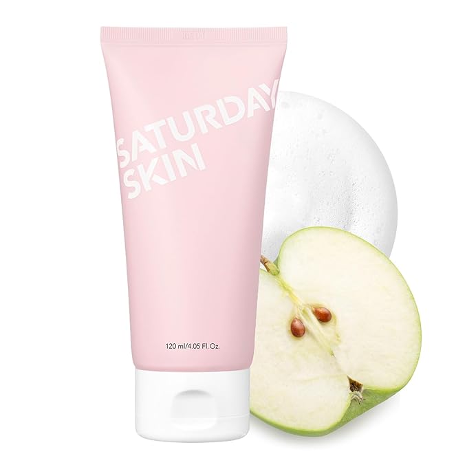 Saturday Skin Face Cleanser Hydrating Foam Cleanser Natural ingredients Anti-aging | Makeup Remover and Face Wash | Fragrance Free Ideal for Sensitive, Dry Skin Korean Skincare-GlimoraGlow