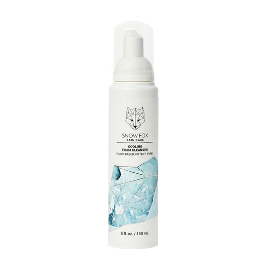 Snow Fox Cooling Foam Cleanser with Organic Aloe Vera Juice, 150 ml-GlimoraGlow
