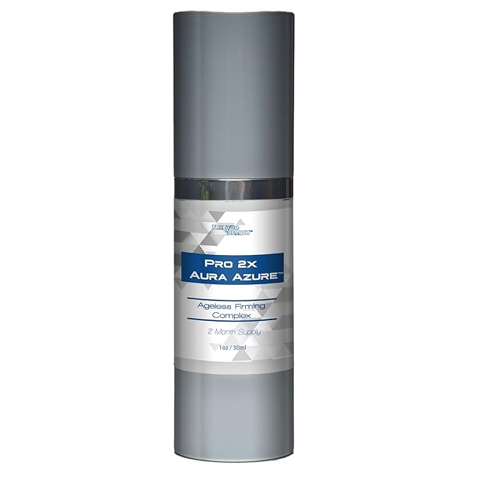 Pro 2x Aura Azure Serum - Anti Aging Serum - 2 Month Supply - Skin Firming Complex to Reduce Wrinkles Appearance - Exfoliate - Nourish - Improve Hyperpigmentation & Dark Circles - Aid Cell Renewal-GlimoraGlow