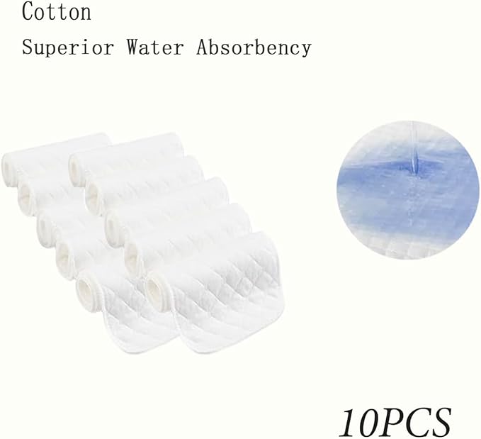 10 Pcs Under-Breast Sweat-Absorbing Cotton Pads Cotton Bra Liners for Sweating, Absorb Sweat Under Breasts-GlimoraGlow