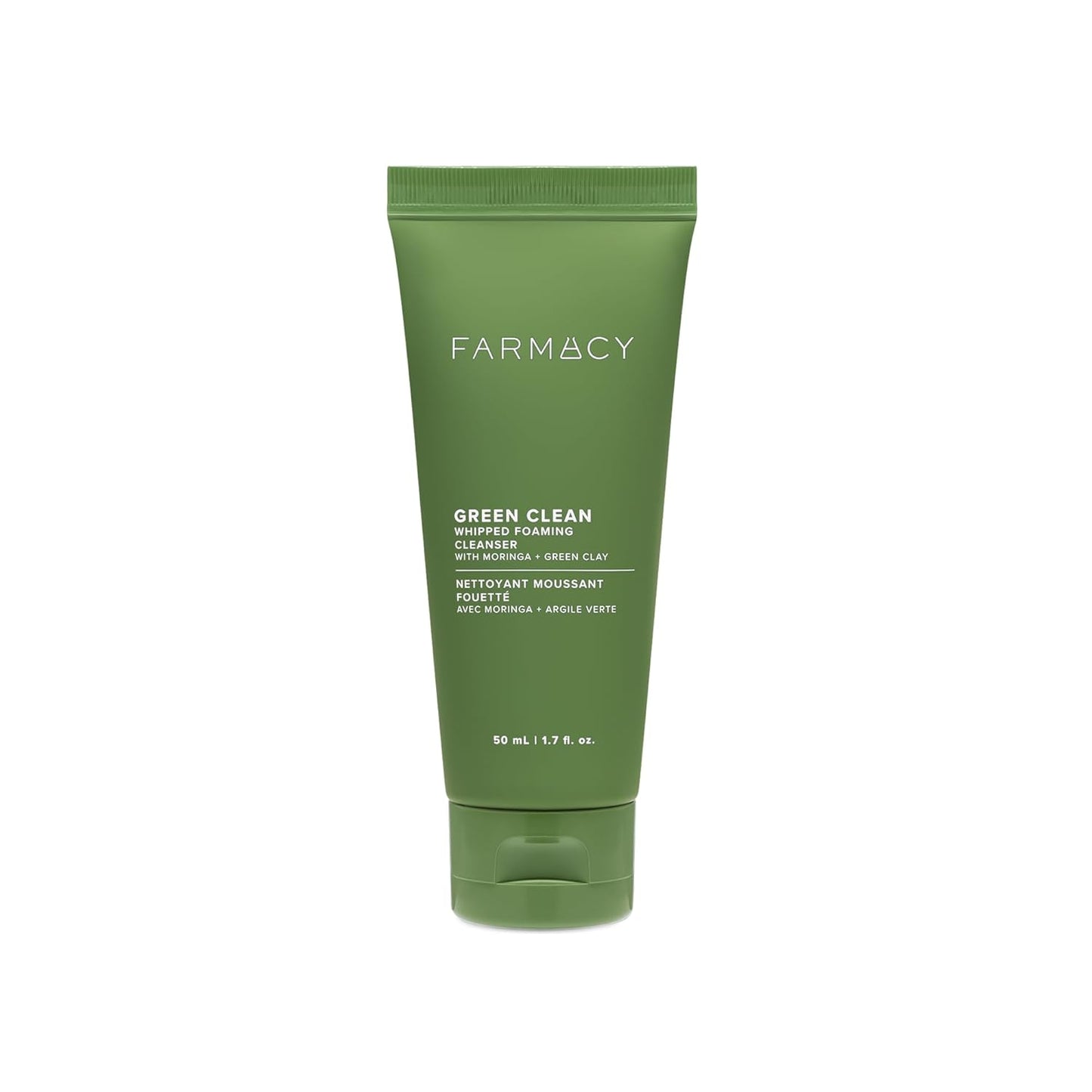 Farmacy Foaming Face Wash for Oily Skin - Whipped Greens Oil-Free Gentle Facial Cleanser & Exfoliator - Infused with Green Clay to Remove Impurities, Control Oil & Maintain Skin Hydration (50ml)-GlimoraGlow