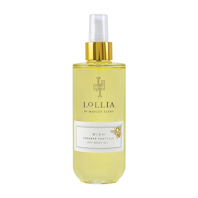 LOLLIA Wish Dry Body Oil, 6.8 Fl. Oz. – Sugared Pastille – Women’s, Scented, Moisturizing, Dry Body Oil for Women, For All Skin Types-GlimoraGlow