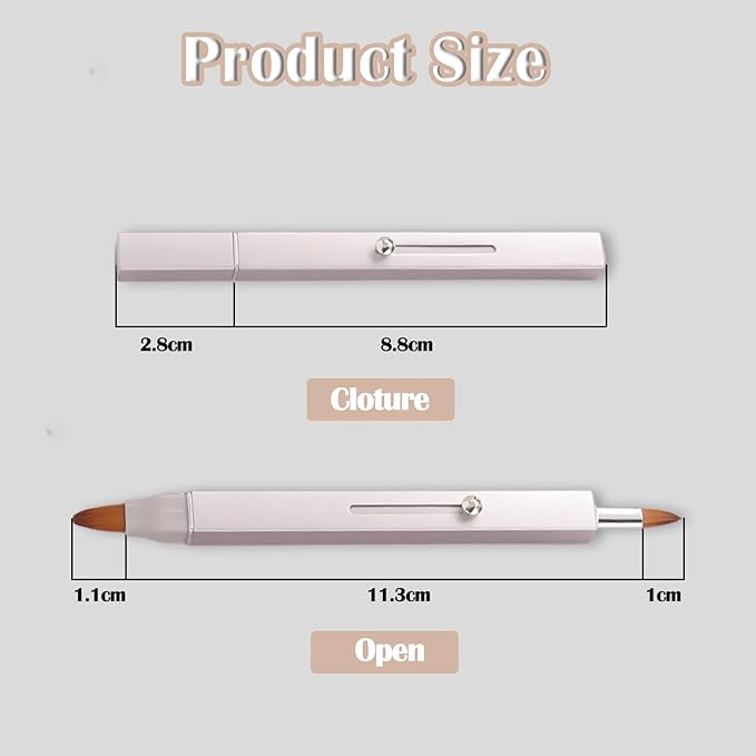 3 Pack Lip Brush for Lipstick Makeup Brushes Double-Ended Retractable Lip Brush with Cap Dustproof for Lipstick Gloss Creams Portable with Cap(Black + Gold + Silver)-GlimoraGlow