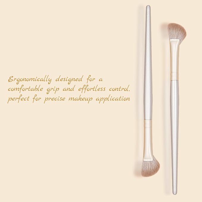 Eyeshadow Makeup Brushes Set with Case 8 PCS Soft Synthetic Hairs Eye Makeup Brushes for Blending Eyebrow Eyeliner Eyeshadow （Silver）-GlimoraGlow