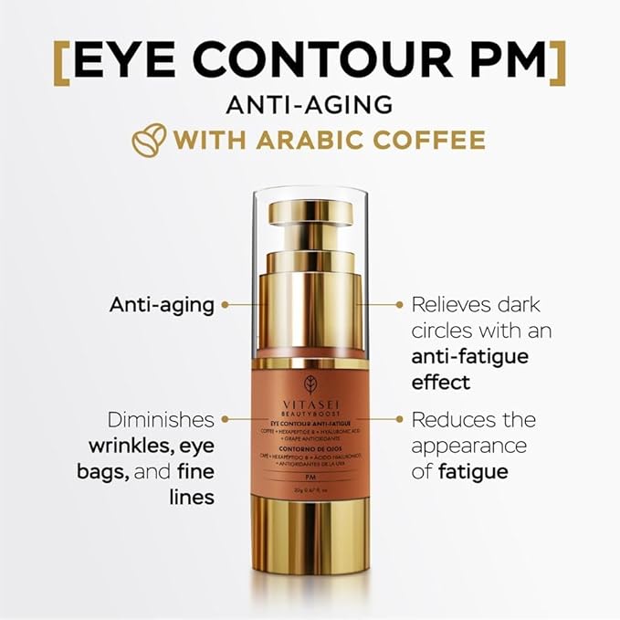 Moisturizing Night Serum w/Hyaluronic Acid, Cucumber, Grape & Coffee Extract for Dark Circles, Puffiness & Bags - Under Eye Hydration Serum for Women & Men (0.67 Fl Oz)-GlimoraGlow