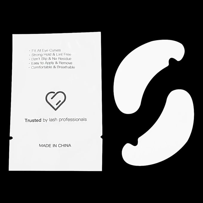 i-Laesh 100 Pairs Eye Pads for Lash Extensions - 100% Natural Aloe Vera Hydrogel Gel Under Eye Pads - Lint Free, Stick Well, Fits Most Eye Shapes Lash Extension Supplies Makeup Tools - U Eye Pads-GlimoraGlow