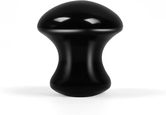 1 Pc Mushroom Jade Gua Sha Facial Tools, Jade Roller Guasha Massage Black Jade Stone Mushroom Shaped Face Lift Remove Wrinkles Massager for Women Spa, Gua Sha Massage Knobs for Body Relaxing-GlimoraGlow