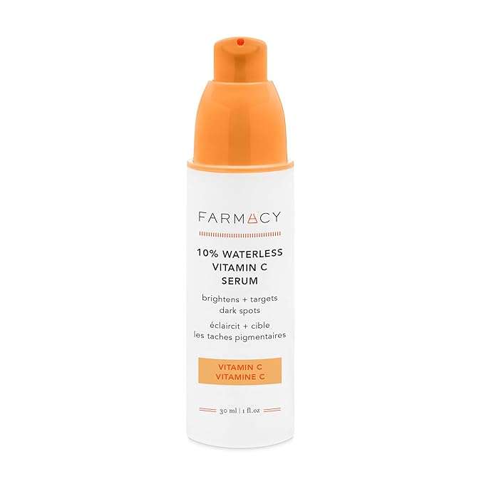 Farmacy 10% Vitamin C Serum for Face - Brightening Vitamin C Face Serum to Firm + Smooth Skin Texture - L Ascorbic Acid + Tangerine Peel Infused Skin Care to Hydrate and Even Skin Tone (30ml)-GlimoraGlow