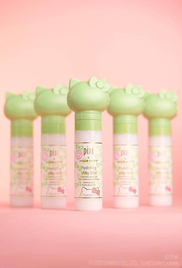 Pixi Beauty + Hello Kitty Milky Mist 2.70 Fl Oz | Hydrating Moisturizer for Dry Skin | Infused with Hyaluronic Acid-GlimoraGlow