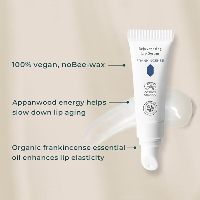 INNA Organic Lip Serum, Moisturizing, Fine Line Care & 100% Vegan, EWG & COSMOS Certified | Frankincense Essential Oils Infused Skin Care | Luxury Clean Beauty-GlimoraGlow