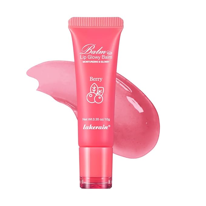 Hydrating Lip Butter Balm for a Glossy Finish and Lip Glow - Lip Glowy Balm with Summer-worthy Fragrance | Vegan Lip Care (#2-Berry)-GlimoraGlow