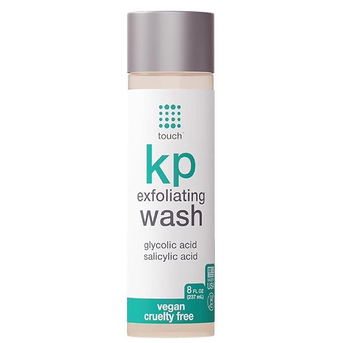 TOUCH Keratosis Pilaris Exfoliating Body Wash Cleanser - KP Body Wash with 15% Glycolic Acid, Aloe Vera, & Hyaluronic Acid - 8 Ounce-GlimoraGlow