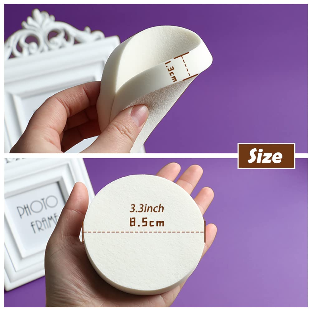 40 PCS Makeup Blenders Sponges Set, Use for Dry and Wet, Perfect for Full Face Curve Blending, Cream, Liquid, Powder Foundation Cosmetics, Latex Free & Soft & Flexible, Round-GlimoraGlow