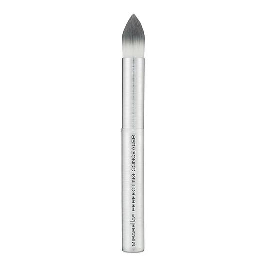 Mirabella Perfecting Concealer Brush, Premium Professional Makeup Brush Collection, Cruelty-Free Synthetic Bristle Brush, Hand-Sculpted Brushed Aluminum Handle, Luxury Blending Brush for Makeup-GlimoraGlow