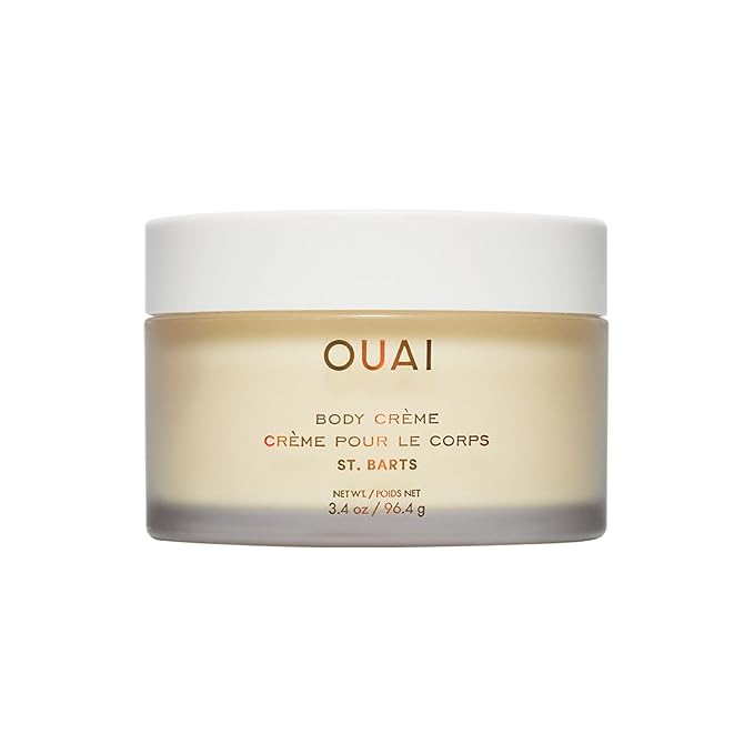 OUAI Body Creme, St. Barts Travel Size - Hydrating Whipped Body Cream with Cupuaçu Butter, Coconut Oil & Squalane - Softens Skin & Delivers Radiant Glow - Sulfate-Free Skin Care (3.4 oz)-GlimoraGlow