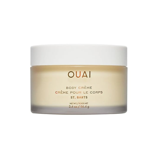 OUAI Body Creme, St. Barts Travel Size - Hydrating Whipped Body Cream with Cupuaçu Butter, Coconut Oil & Squalane - Softens Skin & Delivers Radiant Glow - Sulfate-Free Skin Care (3.4 oz)-GlimoraGlow