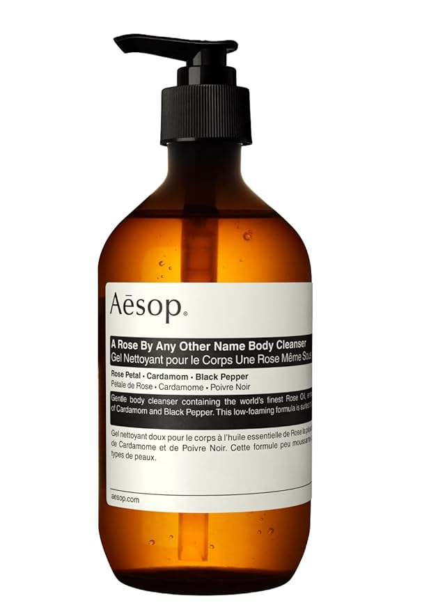 Aesop A Rose By Any Other Name Body Cleanser | Gentle Body Cleanser with Rose Petal Oil & Skin-Softening Botanicals | 16.9 oz / 500mL-GlimoraGlow