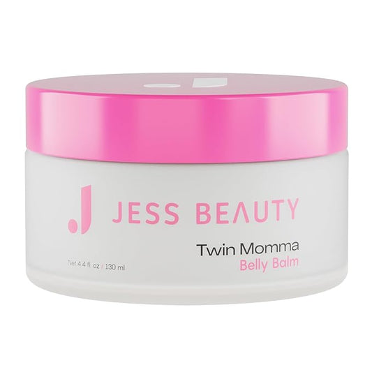 JESS BEAUTY | Twin Momma Belly Balm Lotion Coconut Oil & Avocado Oil | Skin Care Maternity Postpartum Essentials 4.4 fl oz-GlimoraGlow