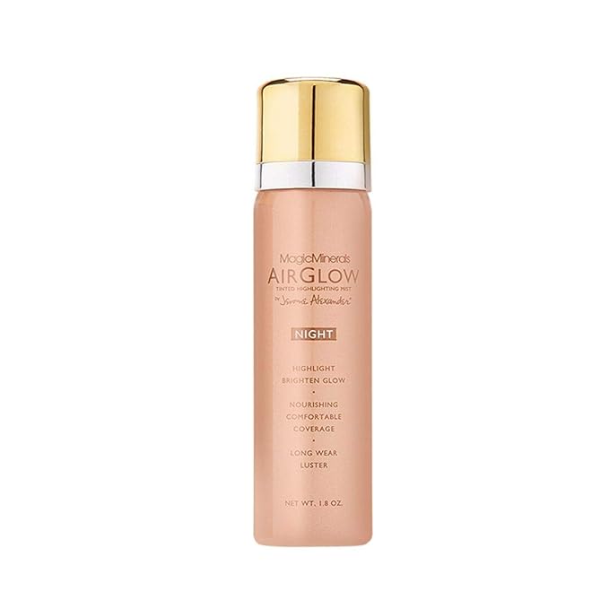 Jerome Alexander MagicMinerals AirGlow Tinted Highlighting Night Mist, Illuminating Airbrush Tinted Moisturizer Spray | Natural Pearl-GlimoraGlow