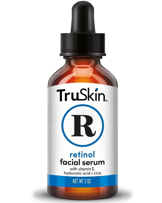 TruSkin Retinol Serum for Face – Gentle Anti-Aging Serum with Retinol, Hyaluronic Acid, and Vitamin E for a More Youthful Feel – Skin Care Made to Improve Look of Fine Lines, Wrinkles, 2 fl oz-GlimoraGlow