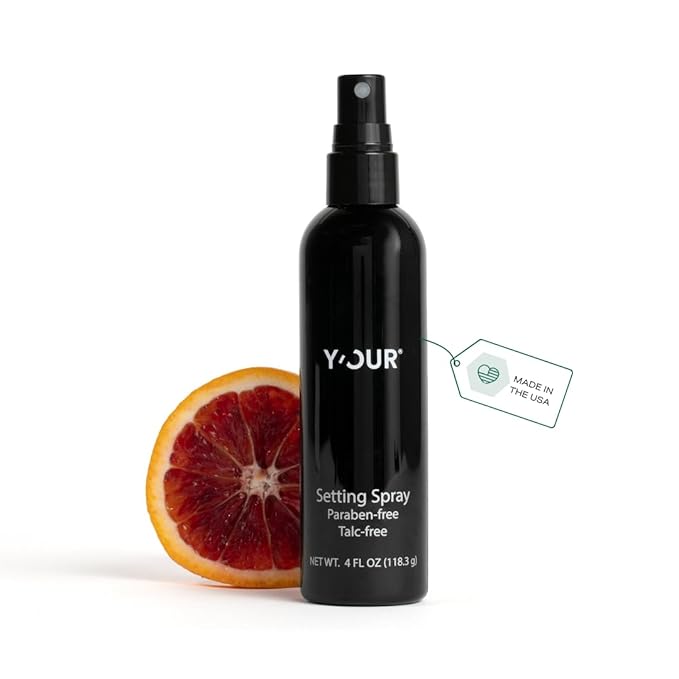 Y’OUR Silk Makeup Setting Spray: Lightweight Hydrating Face Mist; Long-Lasting, Blurring, Natural Finish. Infused with Vitamin E & Minerals, Paraben-Free. Made in USA. 4 fl. oz (118.3g)-GlimoraGlow
