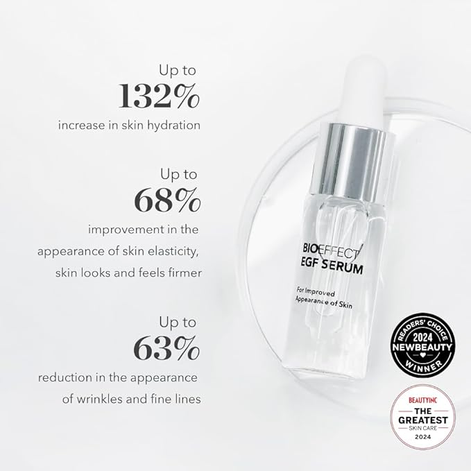 BIOEFFECT EGF Serum Treatment Duo with Hyaluronic Acid, Enhance Skin with Moisturizing, Firming, Wrinkle-Fighting Treatment for Face And Neck, Day And Night, Best Derma Roller Facial Serum-GlimoraGlow