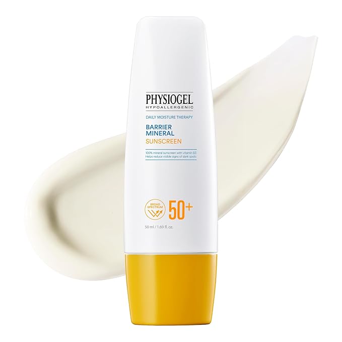 Physiogel Lightweight Moisture Korean Sunscreen, Broad Spectrum SPF 50+, Water Resistant & Safe for Sensitve Skin, Reef Friendly, Paraben-Free, Dermatologically Tested, Korean Skin Care.-GlimoraGlow