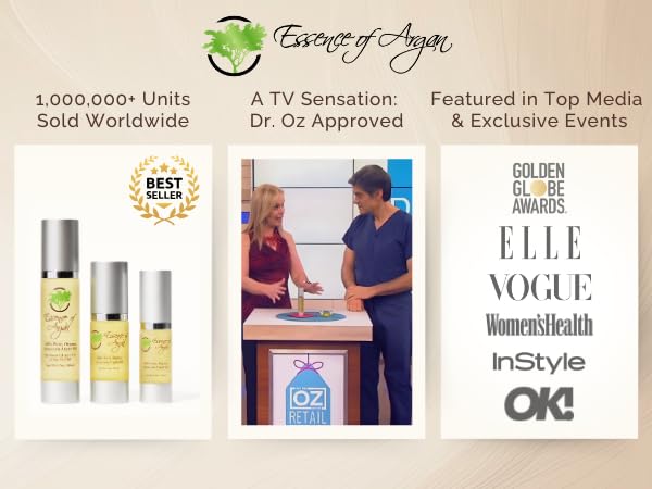 Essence Of Argan 100% Pure Moroccan Organic Argan Oil - Natural EcoCert Oil that Nourishes, Conditions and Moisturizes Your Skin, Hair and Nails-GlimoraGlow