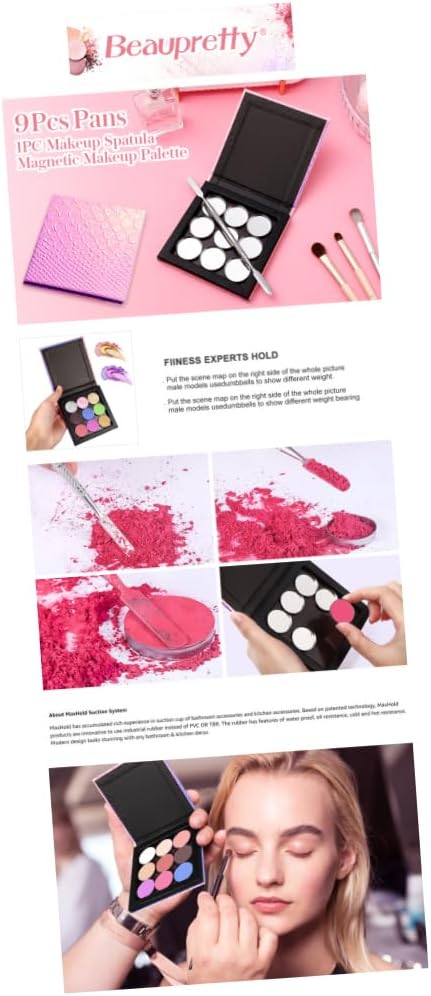 1 Set Empty Makeup Tray Magnetic Makeup Pan Magnetic Palette Empty Cosmetics Palette Empty Eyeshadow Holder Make up Palette Paper Eye Shadow Travel Blush Powder-GlimoraGlow